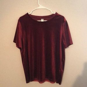 Red velvet top